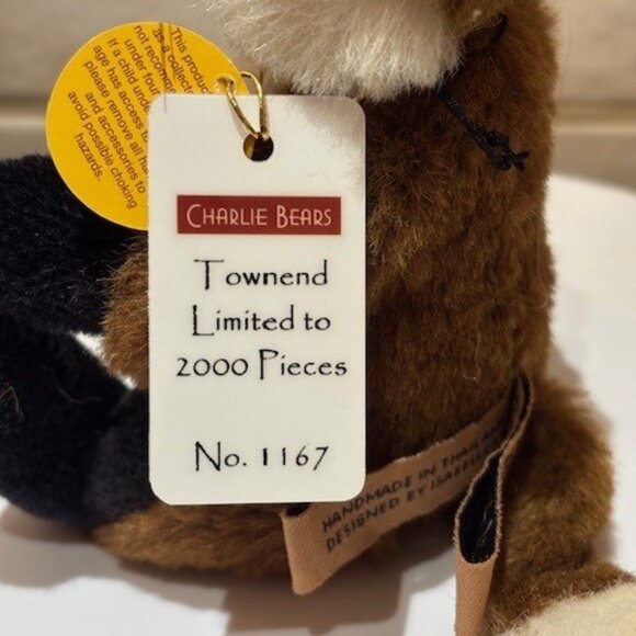 Charlie Bears Minimo Townend Fox Mohair Retired LE 1167/2000 Isabelle Lee Tagged - Picture 5 of 8